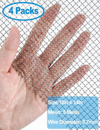4Pack 5Mesh 10'' x 14'' Wire Mesh Screen, 304 Stainless Steel Anti-Rusted Mesh Screen, Sturdy Wire Diamaeter 0.7mm, Easy to Cut, Woven Sturdy Metal Mesh Sheets for Air Vent, DIY Project, Drainage