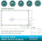 Ifenceview 6'x3' to 6'x50' Brown Shade Cloth/Fence Privacy Screen Fabric Mesh Net for Construction Site, Yard, Driveway, Garden, Railing, Canopy, Awning 160 GSM UV Protection (6' x 44')