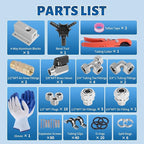 Shop Air Line Kit 3/4” 200FT Compressed Air Piping System HDPE-Aluminum-HDPE Air Tubing with 4-Way Aluminum Blocks Brass Valves Air Piping Fittings Kit Air Compressor Accessories for Garage