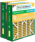Filterbuy 20x25x5 Air Filter MERV 11 Superior Pet & Allergy Defense (2-Pack), Pleated HVAC AC Furnace Filters for Trion Air Bear, Generalaire, Skuttle, and More (Actual Size: 19.63 x 24.13 x 4.88)