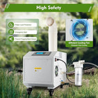Ultrasonic Industrial Agricultural Humidifer Commercial Humidifier for Plants Large Volume (3kg/H) Automatic Ultrasonic Mist Maker 160M³/H Airflow for Warehouse Greenhouse Garden