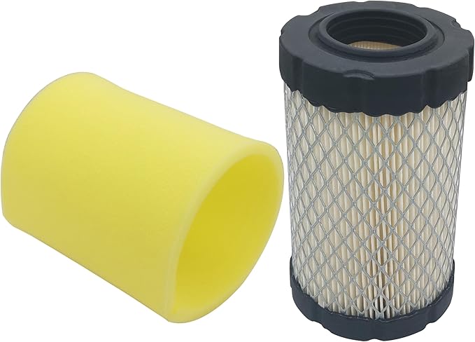 796031 Air Filter fits for Briggs Stratton 591334 594201 Husqvarna YTH22V46 John Deere D100 Pro Performance for Lawn Tractor with 797704 Foam Pre Cleaner, pack of 2