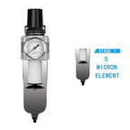 NANPU Industrial Grade Heavy Duty Particulate Filter & Air Regulator, Metal Bowl, Suitable for Paint Spray (3/4" NPT, Auto Drain)