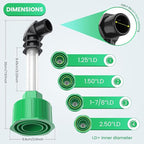 AC Drain Line Unclogger, HVAC to PVC Pipe AC Drain Line Cleaner Tool, A/C Condensate Drain Line Cleaner Adapter, Air Conditioner Wet Vac Attachment to Evacuate and Unclog AC Drain Lines-Green