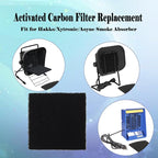 8 Pack Activated Carbon Filters Compatible with Hakko Xytronic Aoyue Smoke Absorber, 5 1/8 Inch x 5 1/8 Inch Solder Extractor Filter