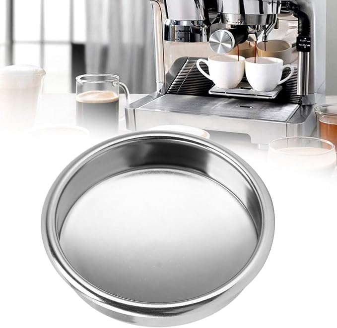58mm Backflush Inser, Stainless Steel Coffee blind Filter Portable Blind Filter Basket for Espresso Machines Home 60x17x58mm
