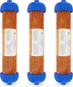 (3 Pack) Mixed Bed Ion Exchange Aquarium Filter Resin 0 PPM RO DI Refillable Housing, Compatible with 10" Aquarium Reverse Osmosis Water Filtration Systems, for High TDS in Water
