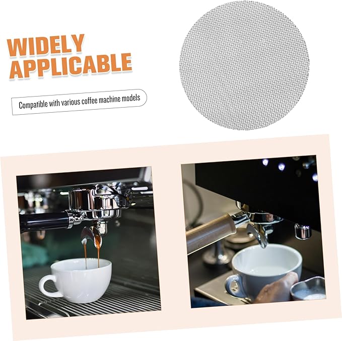 Generic Stainless Steel Coffee Machine Maintenance Filter Mesh Reusable Espresso Extraction Screen Compatible with Various Models Efficient Coffee Grounds Filtration