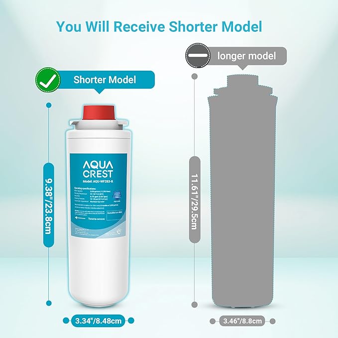 [WITH CHIP] AQUA CREST WF283-R Replacement for Elkay® 51300C, Compatible with Elkay® ezH20® and Halsey Taylor® Bottle Filling Stations, NSF/ANSI 42, Reduces Chlorine, Bad Taste & Odor, 2 Packs