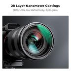 K&F CONCEPT 52mm Black Diffusion 1/4 & 1/8 Lens Filter Kit (2 Pcs), Mist Cinematic Effect Filter for Vlog/Video/Portrait Image with 28 Multi-Layer Coated