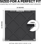 PuroAir MegaFilter - 24x24x1 Air Filter MERV 13 Activated CarbonTech Defense - Heavy Duty 3 Layer Furnace Filters Allergens, Pollen, Dust, Pet Dander, Smoke, Odors - HVAC Air Filter 24x24x1 (4-Pack)