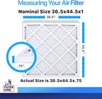 Filter King 36.5x44.5x1 Air Filter | 4-PACK | MERV 8 HVAC Pleated A/C Furnace Filters | MADE IN USA | Actual Size: 36.5 x 44.5 x .75"