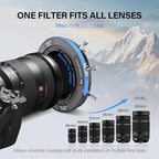 H&Y RevoRing MKⅡ 46mm 49mm 52mm 55mm 58mm 62mm Variable ND Filter & CPL Polarizer, 3-in-1 VND (ND3-1000) Camera Lens Filter with Adjustable Adapter Ring, 22 Multi-Layer Nanocoating