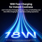JISULIFE Table Purifier Fan, 3-in-1 Air Purifier Cool with 7-Color RGB Light, LED Display, 100-Speed, 10000mAh Battery, 120° Oscillating Desktop Fan for Office/Gaming Desk, Gifts for Men/Women