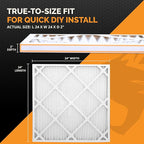 Tiger Tough 24x24x2 Air Filter MERV 8 MPR 600-800, High-Performance Pleated HVAC AC Furnace Filter Replacement for Home, 8-Pack