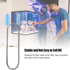 Flexible Drain Brush Cleaner Kit – CPAP Hose Cleaner 5ft Long Elastic Double Head Nylon Cleaning Brush + 3pcs 10” Straw Brushes for Aquarium Water Filter Pipe Air Tube Fish Tank Tub Sinks Glass Vase