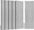 BUBOS 10 Pack Large Acoustic Panels, 48"X 12"X 0.4" Sound Proof Panels for Walls,Decorative Self-Adhesive Acoustical Wall Panels,3D Slat Sound Panels for Home Office Studio (White 01)