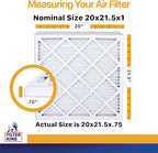 Filter King 20x21.5x1 Air Filter | 12-PACK | MERV 13 HVAC Pleated A/C Furnace Filters | MADE IN USA | Actual Size: 20 x 21.5 x .75"