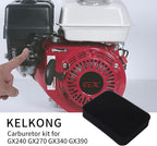 Air Filter Kit for Honda GX240 GX270 GX340 GX390 Engines, for Honda EB EM EW EXW GP Series, Replaces 17211-899-000, with Fuel Filter and Spark Plug