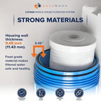Aquaboon 3-Stage Whole House Water Filter System with 5 Micron 10x4.5 House Water Purification Pleated Sediment, Carbon Chlorine Reduction and Reducing Sediment Filter, Pressure Gauge, Wrench, Bracket