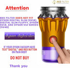 Dyson V11 Filter, 2-Pack Premium True HEPA Replacement Filters for Dyson V11, V11 Animal, Dyson-V15, V15 Filter, V11 Completed/Absolute, V15 Absolute/Submarine with Trigger Clamp, Part no. 970013-02