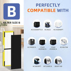 FLT4825 HEPA Filter B Replacement Compatible with G-Guardian Air Purifiers AC4825 AC4825E AC4825W AC4300 AC4800 AC4900 AC4850,6 H13 True HEPA Filters+8 Carbon Pre-Filters