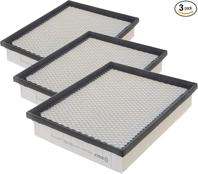 BOSCH 5601WS Workshop Engine Air Filter - Compatible with Select Ford Edge, Fusion, GT; Lincoln Continental, MKX, MKZ, Nautilus (Pack of 3)