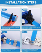 Compressed Air Line Kit, 3/4 Inch ID x 100FT HDPE-Aluminum Compressed Air Piping System, Garage Air Compressor Line Kit Accessories for Shop | 200 PSI | 85PCS