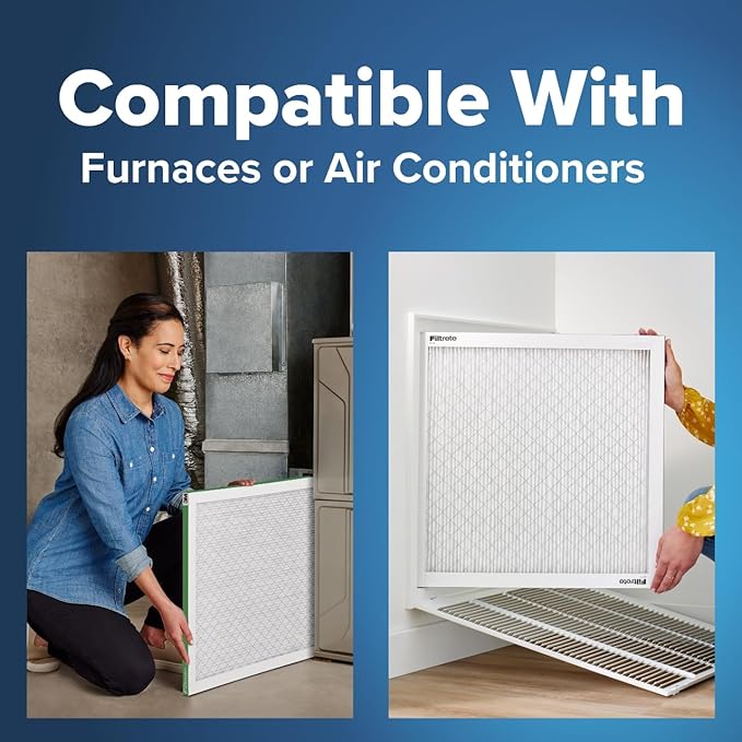 Filtrete 16x25x5 AC Furnace Air Filter, MPR 700, MERV 8, Fits Lennox, Capture Dust, Pollen & Pet Dander Reduction, 2-Pack