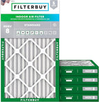 Filterbuy 18x30x2 Air Filter MERV 8 Essential Dust & Allergy Defense (5-Pack), Electrostatic Pleated HVAC AC Furnace Filters Replacement, Made in USA (Actual Size: 17.50 x 29.50 x 1.75)