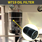 W719 Oil Filter for 10HP Belt Motors Air Compressor, Industrial Air Compressor System Maintenance Kit