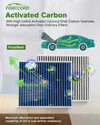 Cabin & Engine Air Filter Fit for Silverado 2500HD/3500HD (2020-2026), GMC Sierra 2500HD/3500HD (2020-2026) 6.6L Diesel Engine Only Activated Carbon Cabin Filter Replacement CF11966 84554703