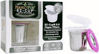 EZ-Cup Stainless Steel 1-Stream Reusable K Cup Coffee Pod for Keurig + 25 Disposable Paper Filters - Refillable Capsule Compatible with Keurig and Other Select Coffee Makers