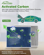 Cabin & Engine Air Filter Fit for Nissan Rogue 2.5L 2014-2020; Rogue Hybrid 2.0L 2017-2019; Rogue Sport 2.0L 2017-2022 Activated Carbon Cabin Filter Replace#CA11858 CF11854 Car Accessories