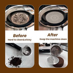 2Pack Stainless Steel Espresso Puck Screen with Stand, 58.5mm Reusable Coffee Filter, 0.8mm Thickness Metal Mesh for Portafilter Basket (58.5MM）