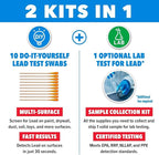 Safe Home® Lead in Solids Combo Test Kit – 10 DIY Swabs + Optional Testing at our EPA Certified Lab – Made in the USA for Homeowners & Contractors – (1 Pack)