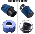 Air Filter Adapter Jet Kit for Predator 301cc 420cc 11hp 13hp 15hp GX340 GX390 389cc Stage 1 Mini Bike Parts Go Kart Golf Cart Lawnmower Water Pump Pressure Washer Generator OHV Engine (Blue)
