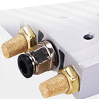 Zorfeter 10pcs Pneumatic Brass Exhaust Muffler Filter, 1/8" NPT Male Thread Hex Sintered Silencer Air Line Fitting