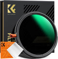 K&F CONCEPT 46mm Black Diffusion Mist Effect 1/4 & Variable ND2-32(1-5 Stops) & Circular Polarizing Filter CPL-in 1 HD Lens Filter with 28 Multi-Coatings for Camera Lenses (Nano-X Series)
