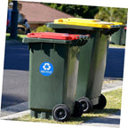 8pcs Trash Sorting Decals Self-Adhesive Waste Container Stickers for Recycling Labels for Easy Waste Classification Black Blue