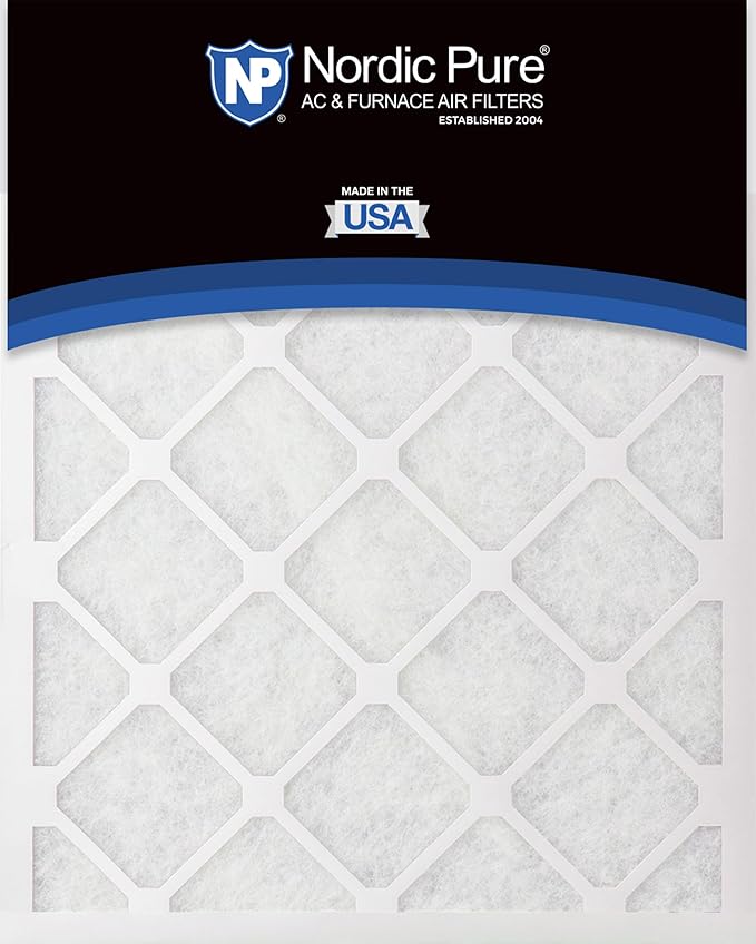 Nordic Pure 15x20x1 (Actual Size: 14 1/2 x 19 1/2 x 3/4) Poly Green MERV 6 AC Furnace Air Filters – Reduces Dust, Pollen, Pet Dander & Allergens – 2-Pack