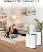 Replacement Filter Compatible with Air Doctor AD3000 AD3000M AD3000Pro Air Cleaner Purifier, Not for AD3500 Version, Include 2 High-Performance Filters