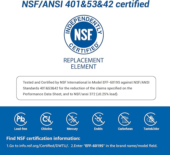 Maxblue Replacement for GE® RPWFE®, RPWF (with CHIP) Refrigerator Water Filter, Compatible with WSG-4, WF277, GFE28GMKES, PFE28KBLTS, GFD28GSLSS, PWE23KSKSS, GYE22HMKES, DFE28JSKSS, 2 Filters