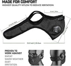 NBDIB 4 Pack Adjustable Reusable Face Protection with 8 Carbon Filters and 8 Valves for Cycling Sport Black