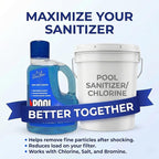 Pool Clarifier - Heavy-Duty Ultra-Concentrated Liquid, Water Clarifier for Clear Water, Chlorine/Bromine/Salt Compatible Pool Chemicals, Boosts Filtration, 3 Liter (101.5 fl oz)