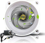 2 Inch Inline Duct Ventilation Fan HVAC Vent Blower 22 Cfm Quiet Ventilation Booster for Hydroponics Grow Tent Pet Room (Color : White, Size : Adjustable Speed)