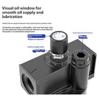 Compressed Air Line Lubricator Airtac AL2000-C 1/4'' NPT 0-145 Psi Oil for Pneumatic System Source Treatment