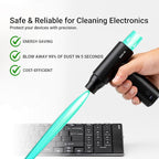 2025 Upgraded Metal Compressed Air Duster and Vacuum Cleaner 8-in1 Replaced Can Air, 110k RPM, 4000mAh, Quick Charge Cordless Jet Blower for Keyboard-Office-Home-Electronic-Inflator