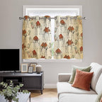 2 Panel Kitchen Cafe Curtains, Desert Sand Camel Sunlight Filtering Nature Air Through, Home Decor Window Covering Tier Curtains for Bedroom Living Room Summer Tropical Animals Vintage Beige