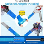 Dryer Vent Cleaner Kit - Universal Vacuum Hose Attachment & Lint Brush, Effectively Clean Clogged Dryer Ducts, Fit Most Vacuums for Dryer, Refrigerator Coils & Behind Appliances (Gray)